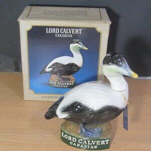 Lord Calvert Canadian 1980 THE COMMON EIDER DUCK Decanter 4th in series EMPTY.